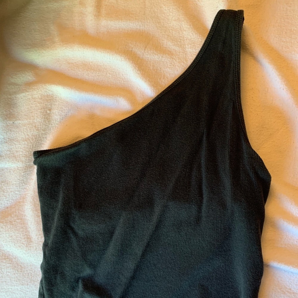 Hollister black one shoulder top
